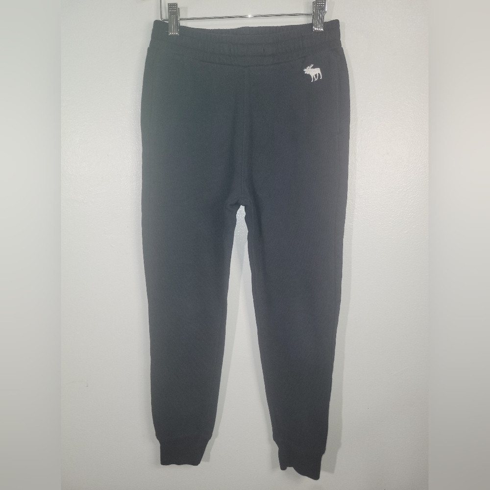 Abercrombie Kids Sweatpants, Size 9/10, Jogger Style, Black, Moose Logo. - Picture 5 of 8